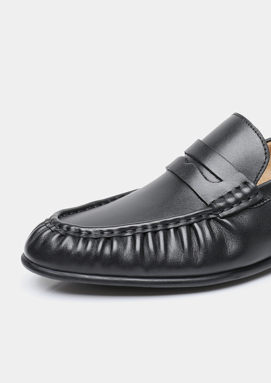 Black Classic Penny Leather Loafers - photo 2