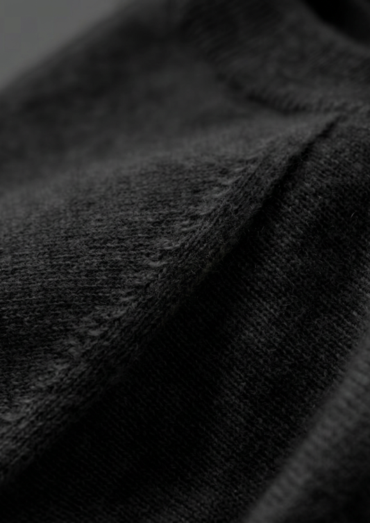 Premium Cashmere Classic Crewneck T-Shirt - Black - photo 2