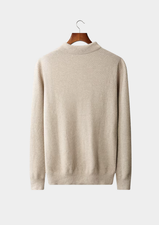 Premium Cashmere Textured Sweater Polo - photo 2