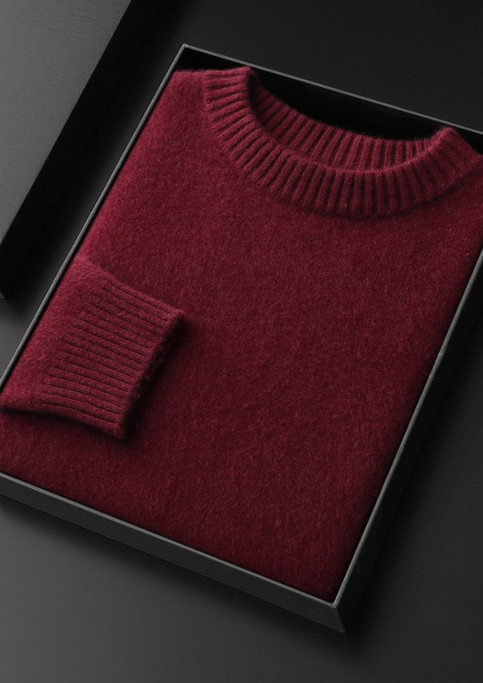 Pure Cashmere Burgundy Essential Crewneck - photo 2