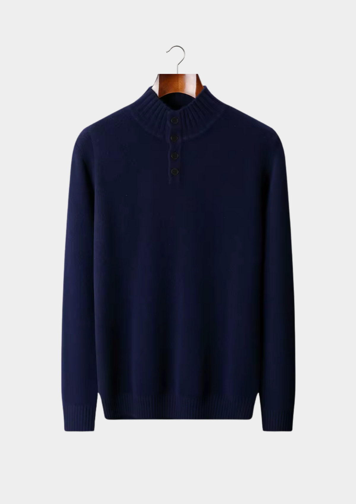 Pure Extra-Fine Merino Wool Classic Button Sweater - photo 6