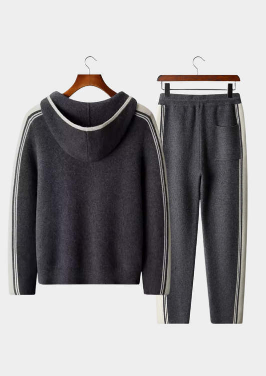 Pure Extra-Fine Merino Wool Dark Gray Damien Set - photo 2