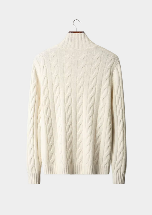 Pure Extra-Fine Merino Wool Dual-Zip Cable Cardigan - photo 2