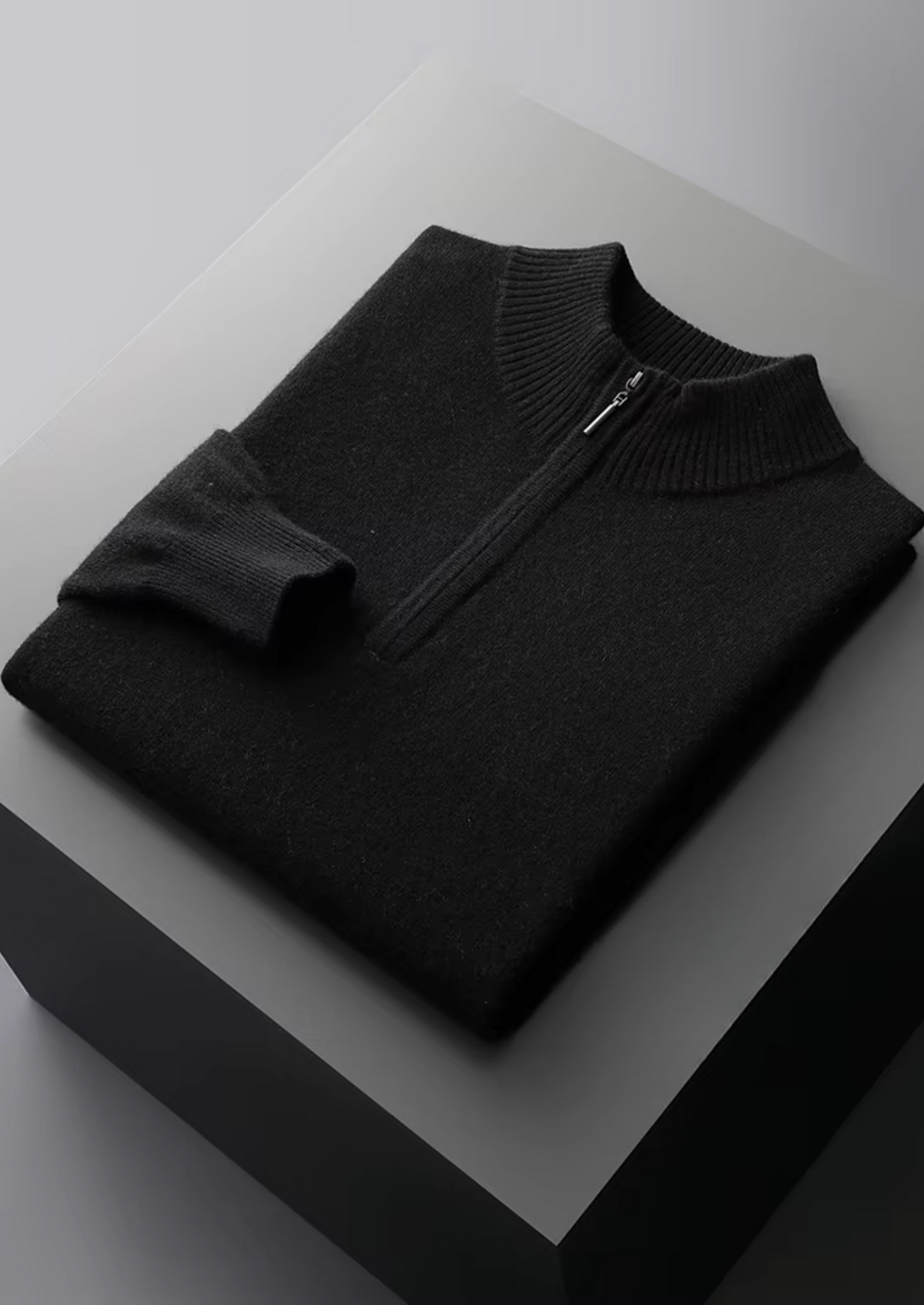 Merino Wool Half Zip Sweater, Sand - photo 11