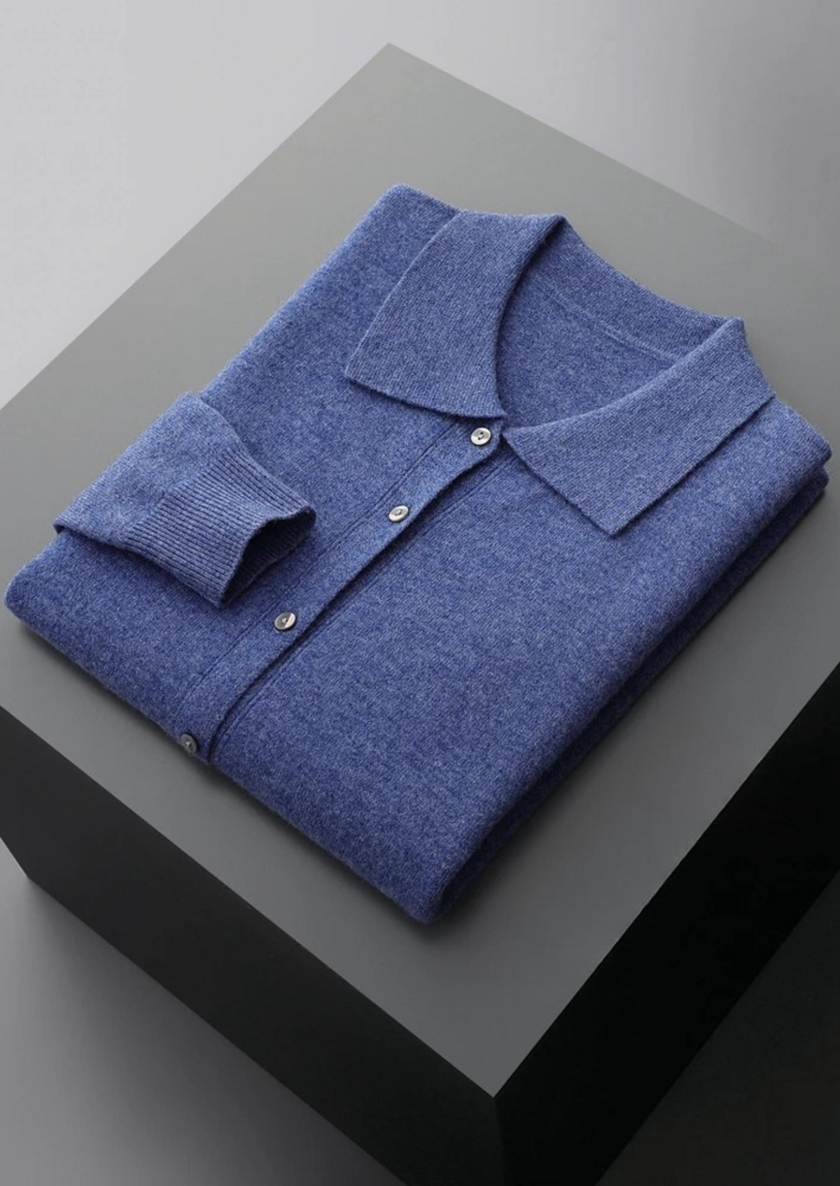 Pure Extra-Fine Merino Wool Polo Cardigan - photo 14