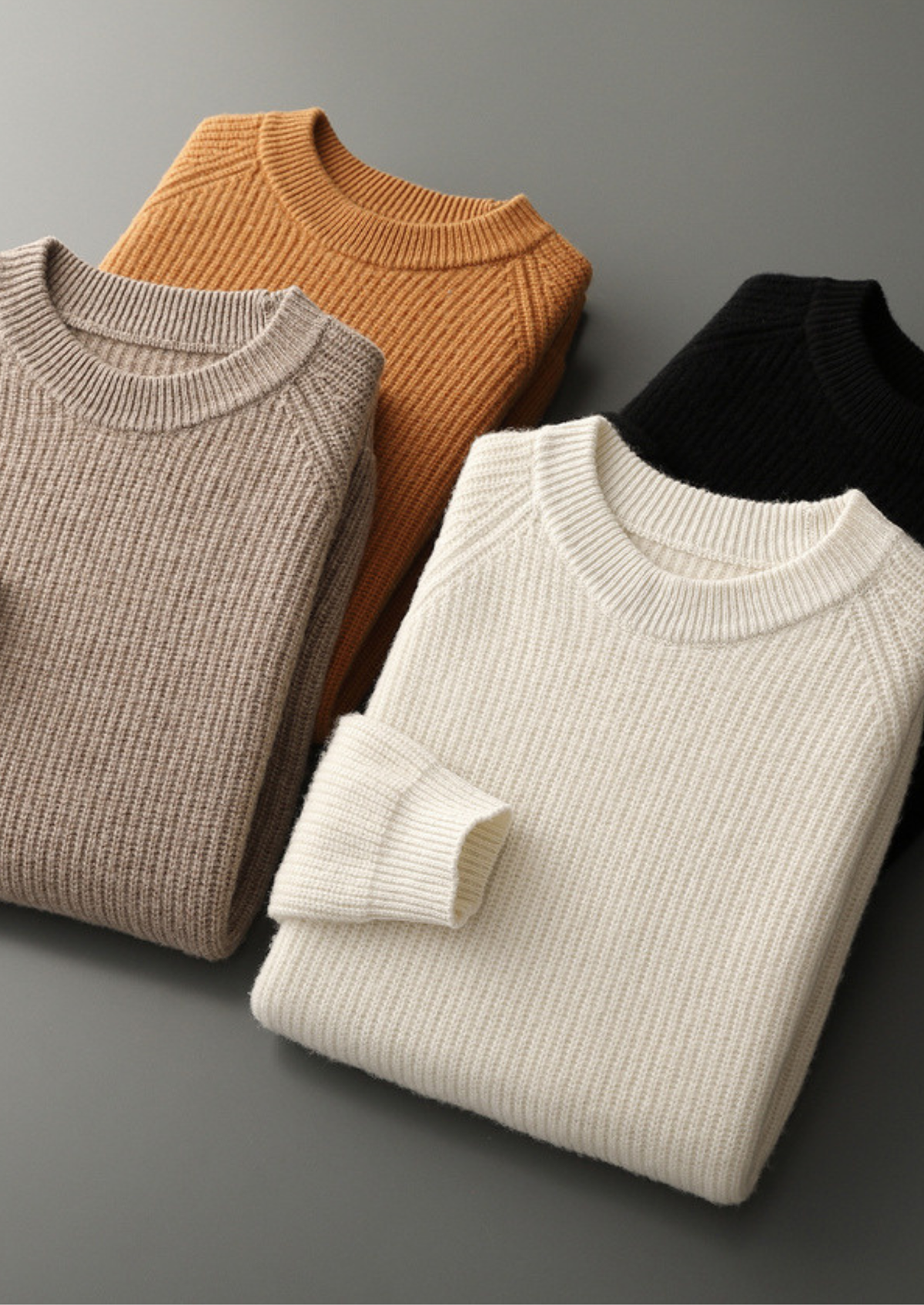 Pure Extra-Fine Merino Wool Ribbed Raglan Crewneck - photo 8