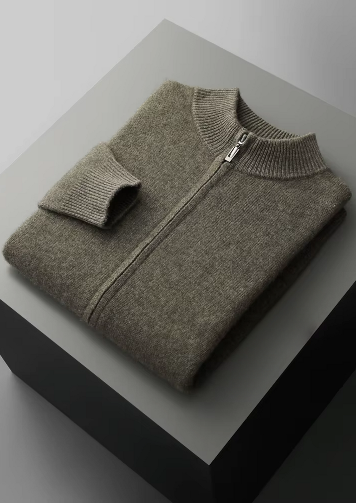Pure Extra-Fine Merino Wool Zipper Cardigan - photo 14