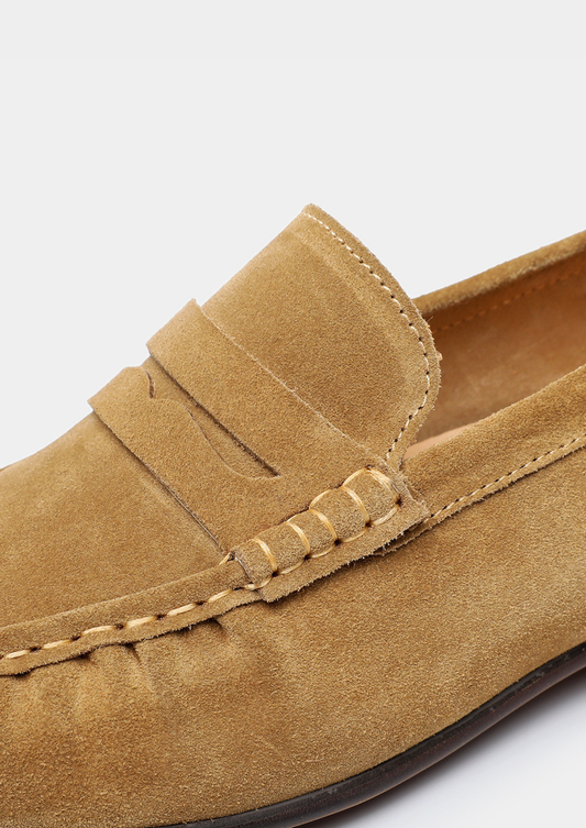 Caramel Classic Penny Suede Loafers - photo 2