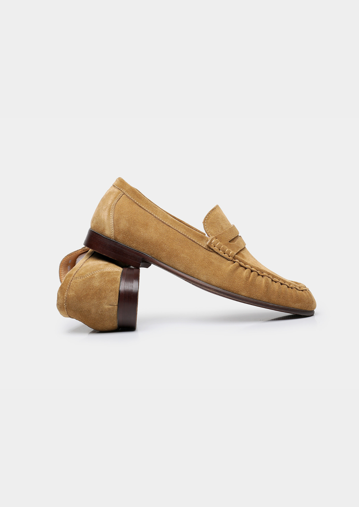 Caramel Classic Penny Suede Loafers - photo 8