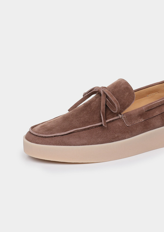 Chestnut Taupe Boat Loafers - photo 2