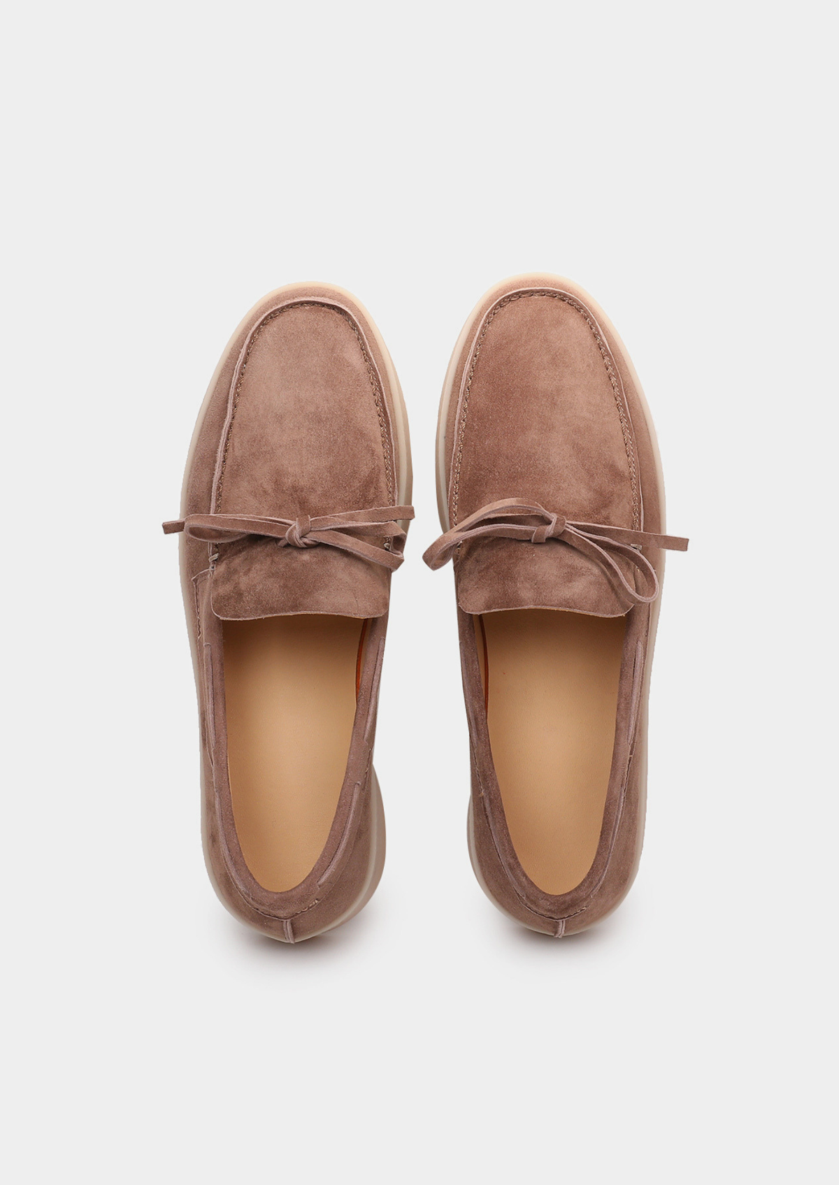 Chestnut Taupe Boat Loafers - photo 4