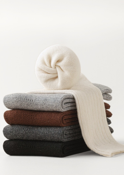 Coffee Ultra-Soft Ribbed Merino Wool Socks - photo 3