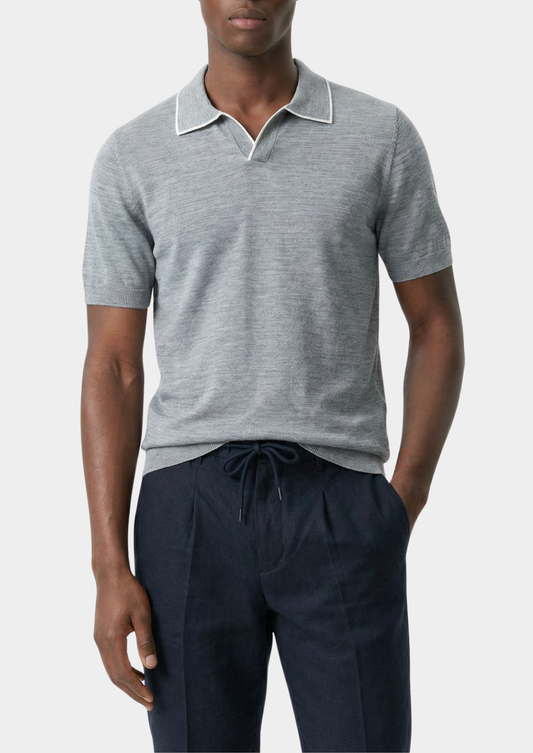 Ellis Light Gray Lightweight Polo Shirt - photo 2