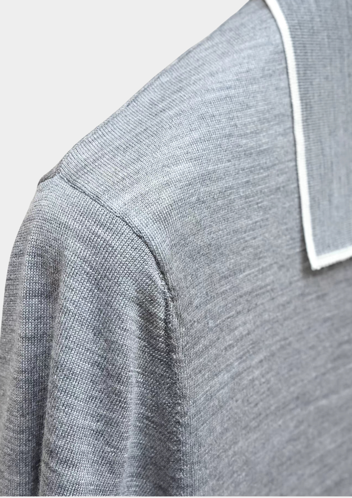 Ellis Light Gray Lightweight Polo Shirt - photo 5