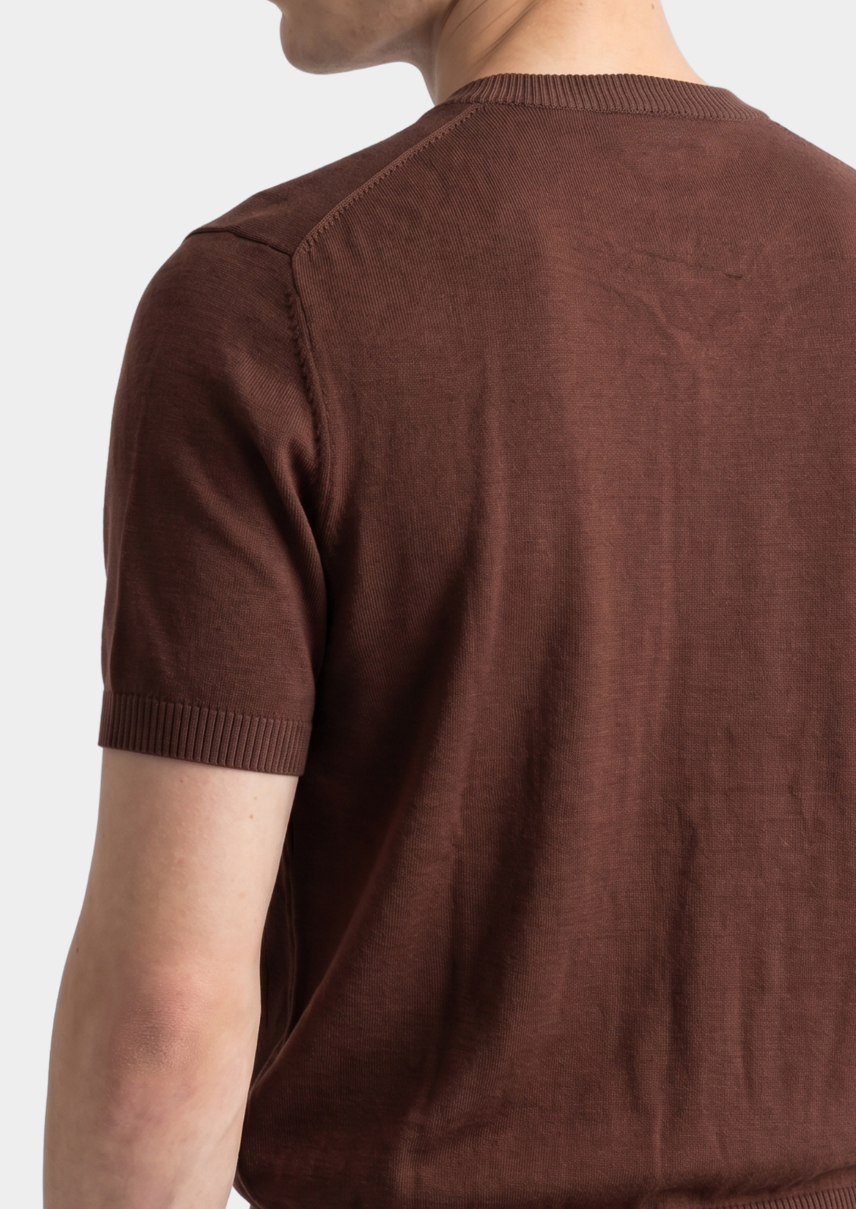 Essential Coffee Knitted Crewneck T-Shirt - photo 2
