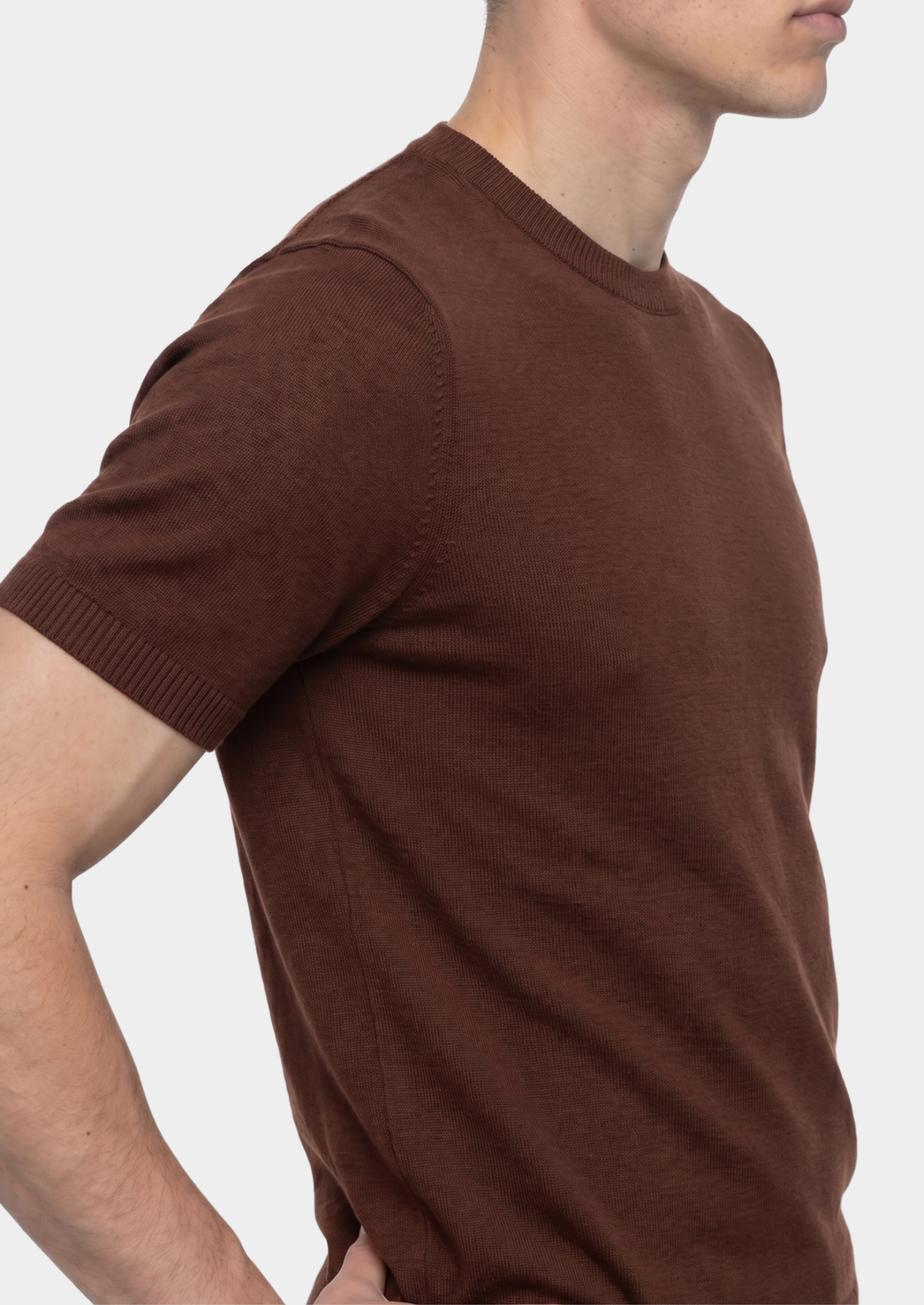 Essential Coffee Knitted Crewneck T-Shirt - photo 4