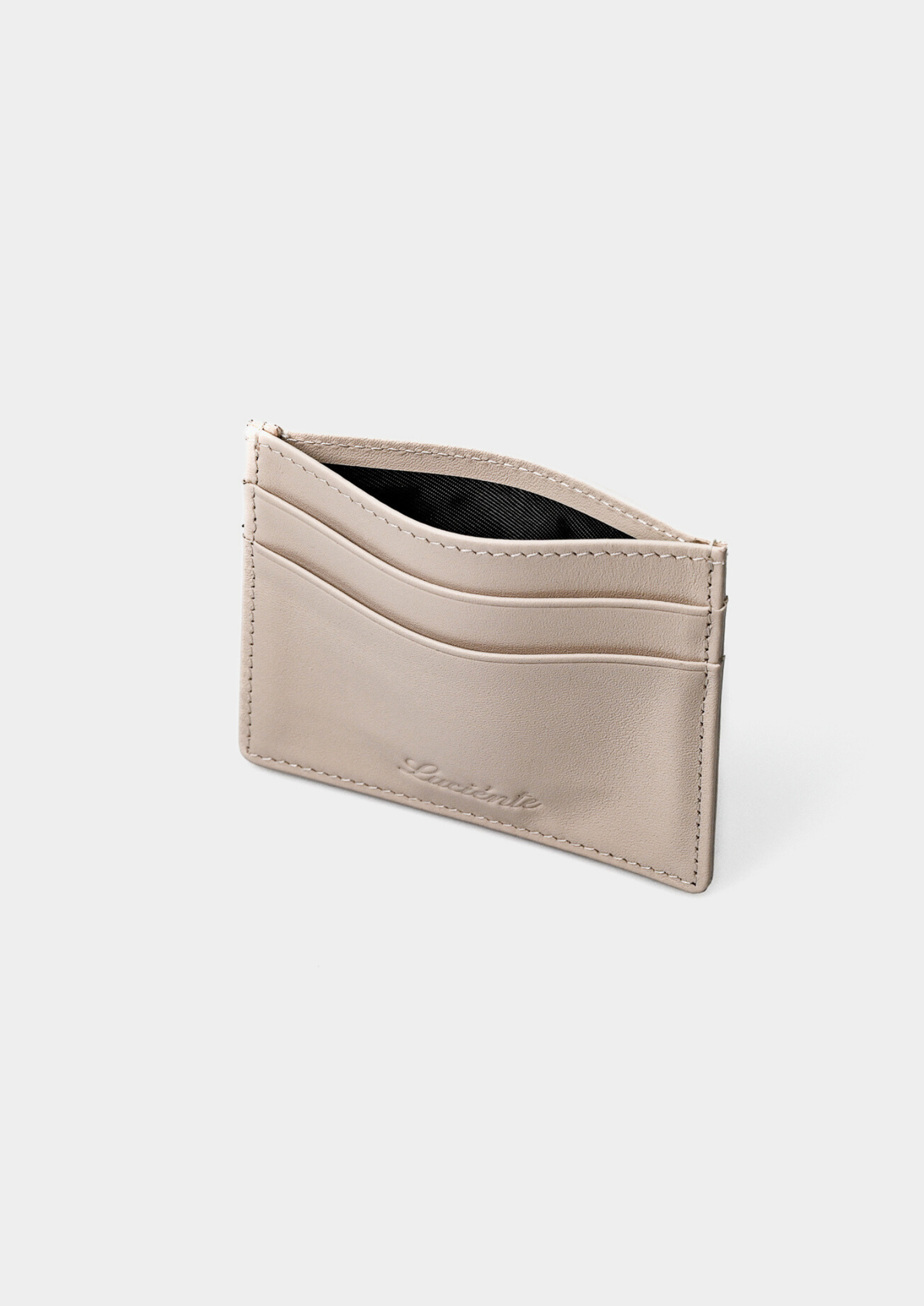 Essential Calfskin Leather Cardholder - Taupe - photo 3