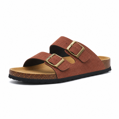 Kavan&Co Suede Arizona Sandals - Chestnut