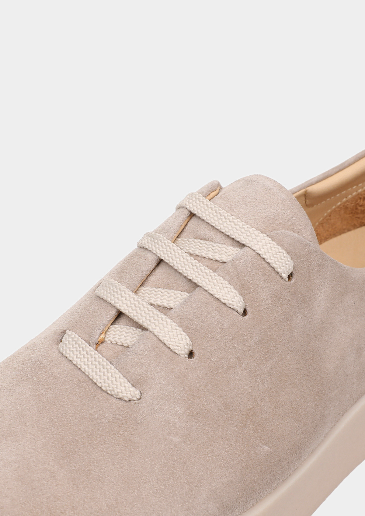 Light Gray Minimal Suede Sneakers - photo 3