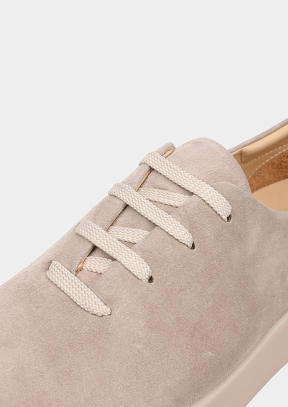 Light Gray Minimal Suede Sneakers - photo 3