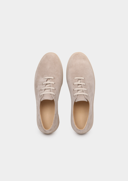 Light Gray Minimal Suede Sneakers - photo 4