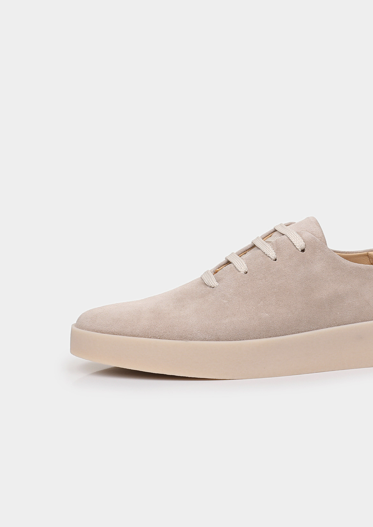 Light Gray Minimal Suede Sneakers - photo 5