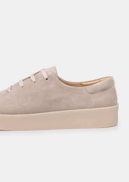 Light Gray Minimal Suede Sneakers - photo 6