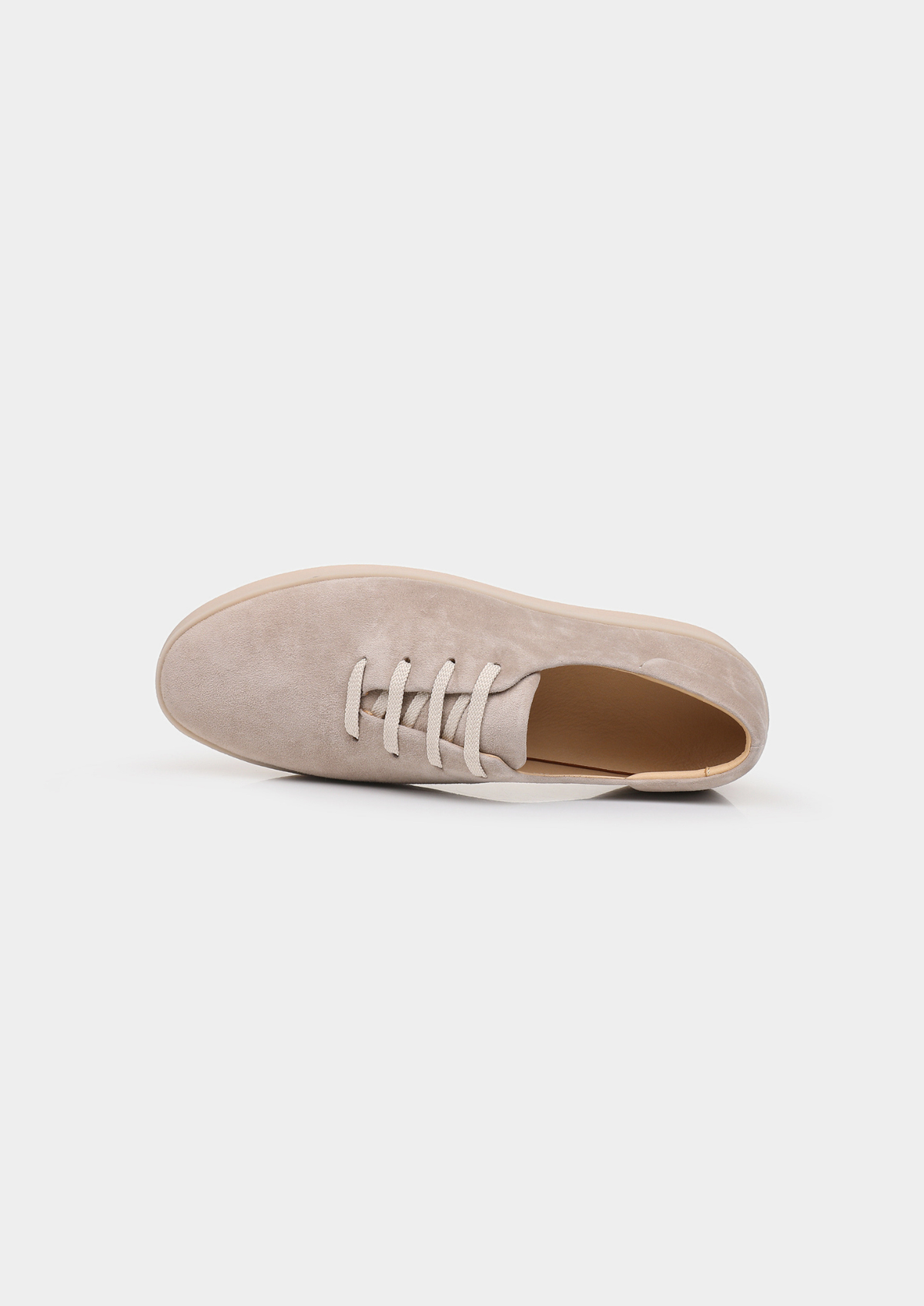 Light Gray Minimal Suede Sneakers - photo 7
