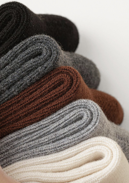 Light Gray Ultra-Soft Ribbed Merino Wool Socks - photo 2