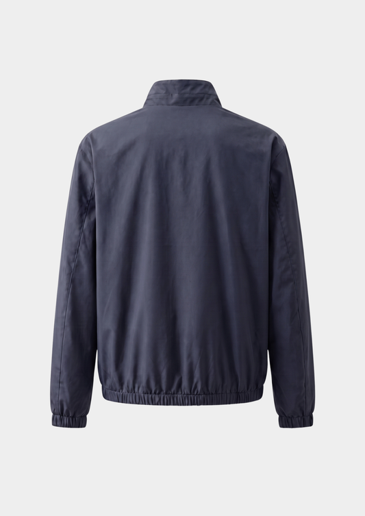 Navy Blue Technical Windbreaker Jacket - photo 2