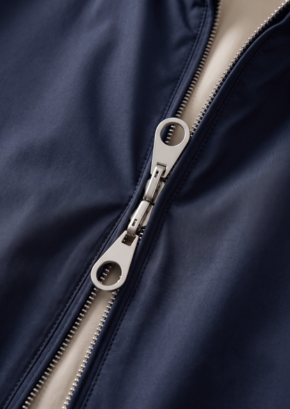 Navy Blue Technical Windbreaker Jacket - photo 4
