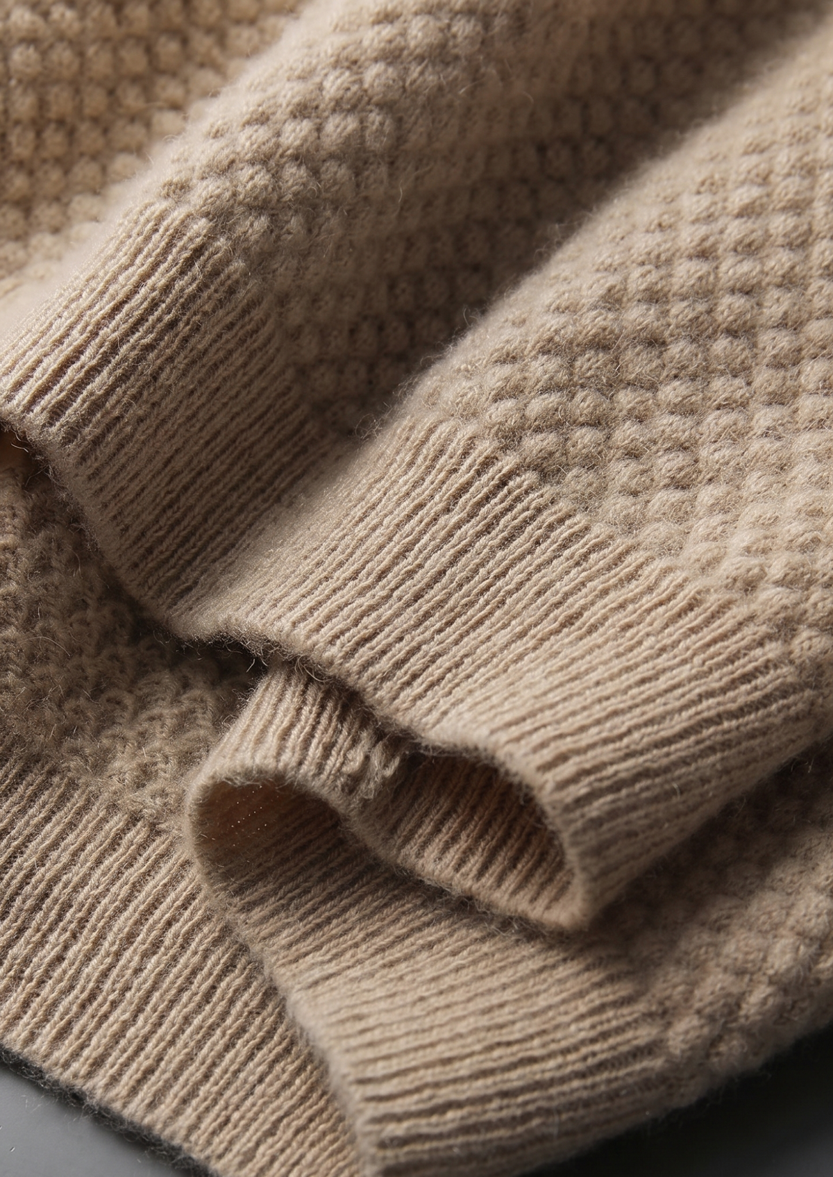 Premium Cashmere Beige Two-Tone Polo - photo 4