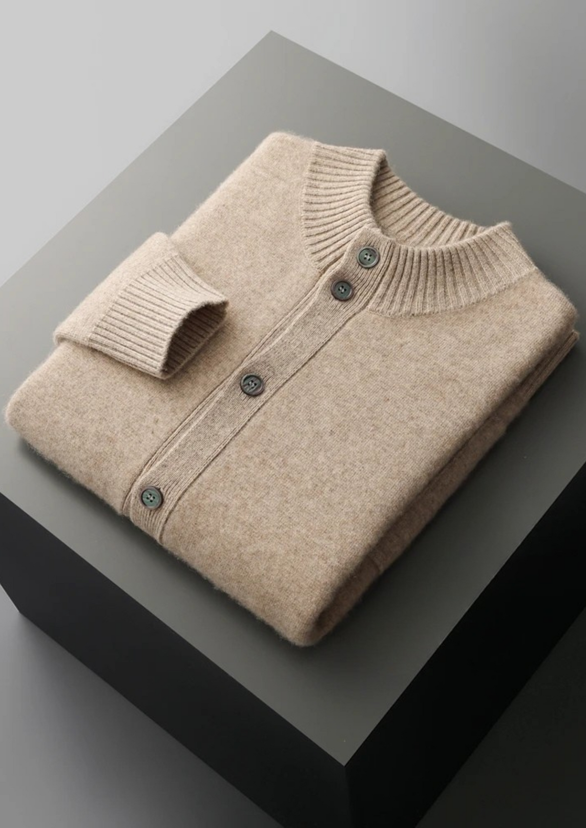 Premium Cashmere Button Cardigan - photo 3