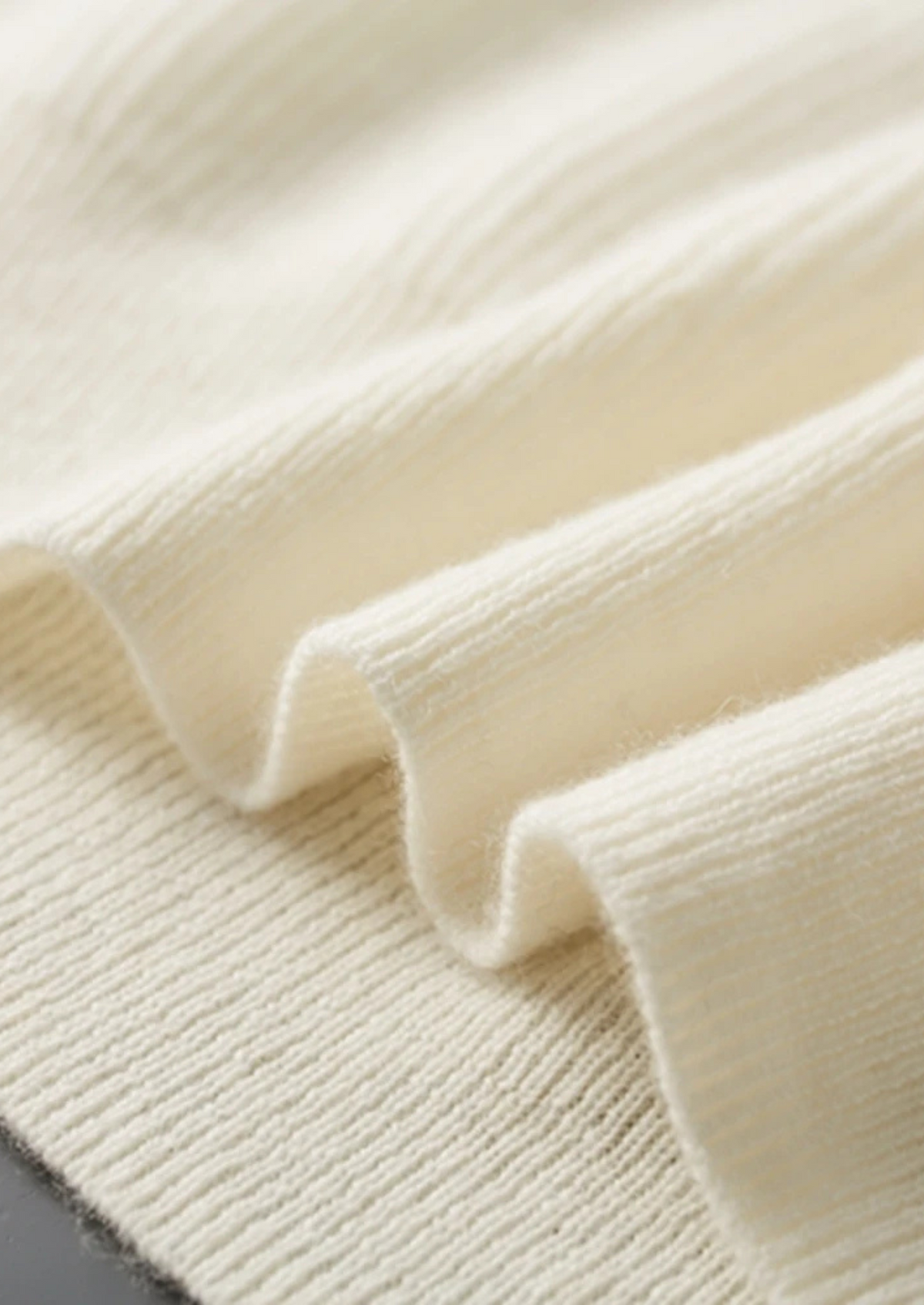 Premium Cashmere Classic Ribbed Henley Sweater - photo 7
