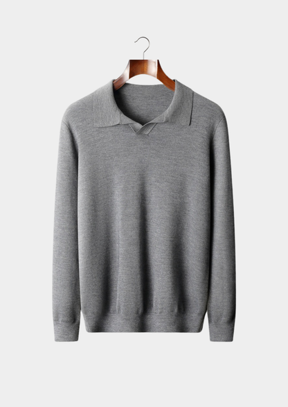 Premium Cashmere Buttonless Sweater Polo