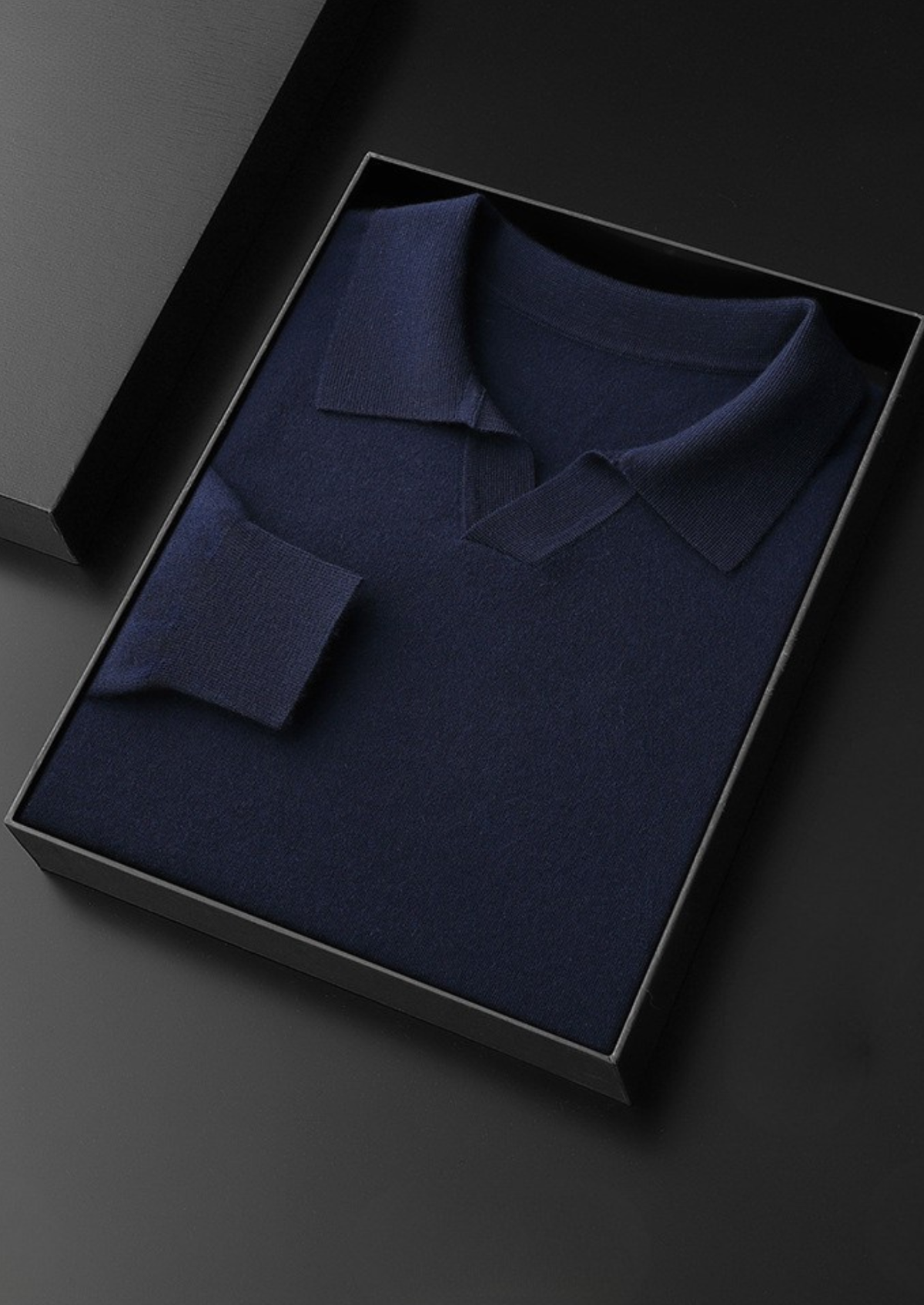 Premium Cashmere Buttonless Sweater Polo - photo 11