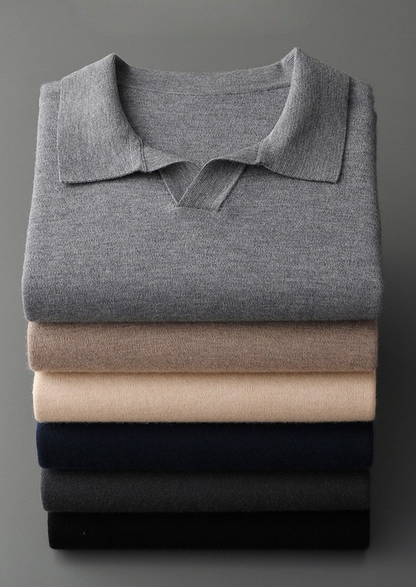 Premium Cashmere Buttonless Sweater Polo - photo 12