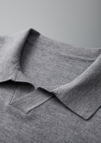 Premium Cashmere Buttonless Sweater Polo - photo 4