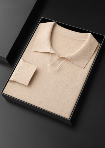 Premium Cashmere Buttonless Sweater Polo - photo 7