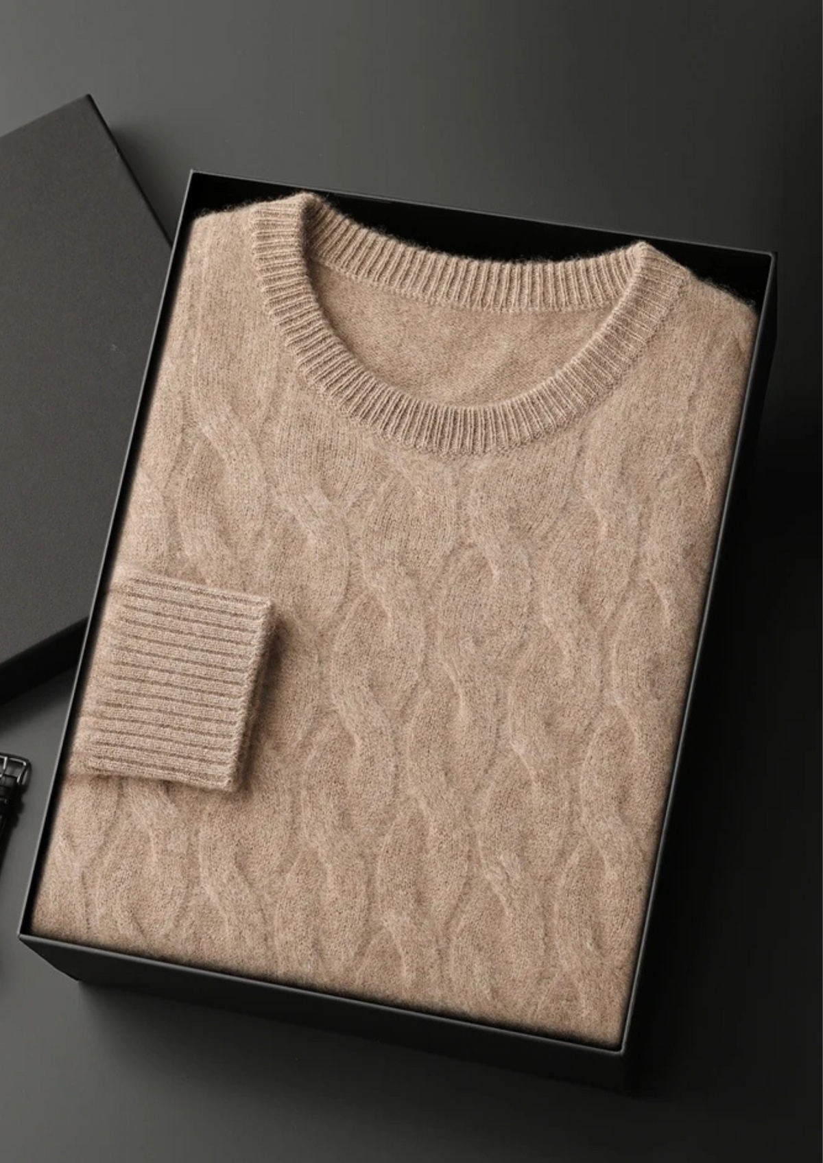 Premium Cashmere Cable Crewneck - photo 3