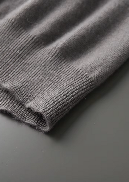 Premium Cashmere Classic Crewneck T-Shirt - Light Beige
