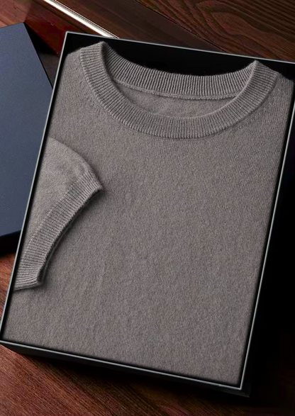 Premium Cashmere Classic Crewneck T-Shirt - Ashen Truffle - photo 6