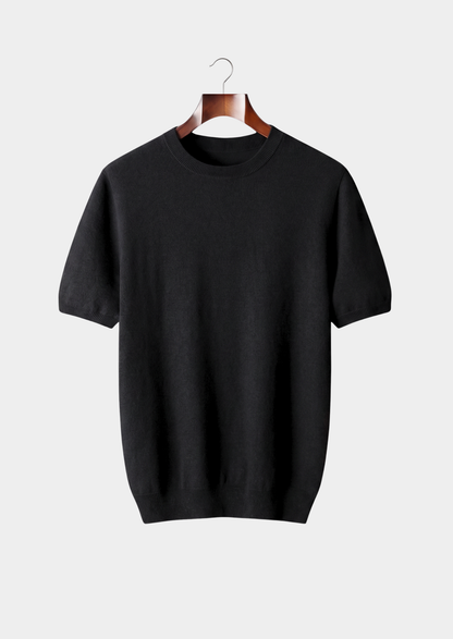Premium Cashmere Classic Crewneck T-Shirt - Light Beige - photo 3