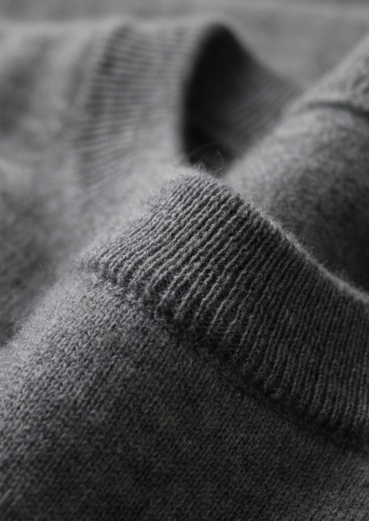 Premium Cashmere Classic Crewneck T-Shirt - Dark Gray - photo 2