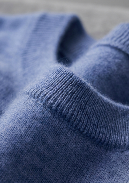 Premium Cashmere Classic Crewneck T-Shirt - Deep Atlantic - photo 2