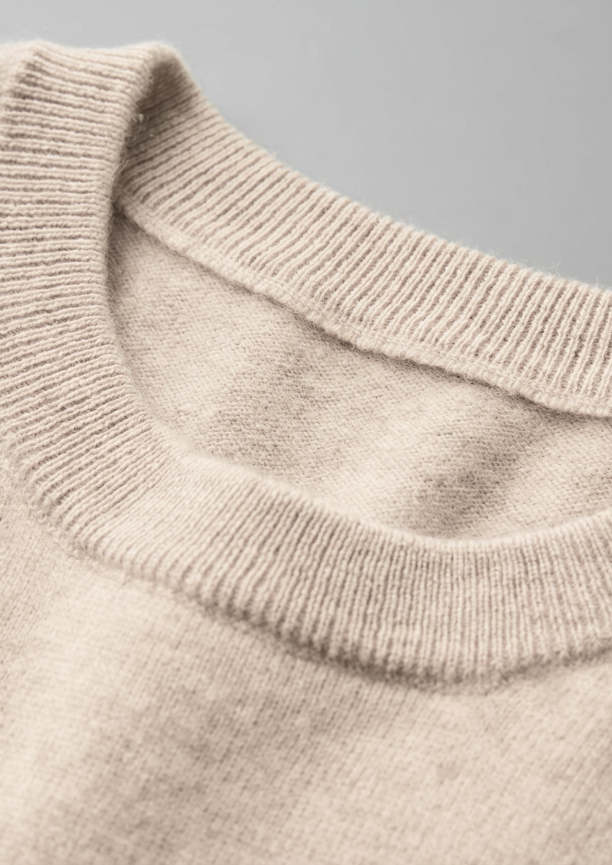 Premium Cashmere Classic Crewneck T-Shirt - Ivory Mocha - photo 2