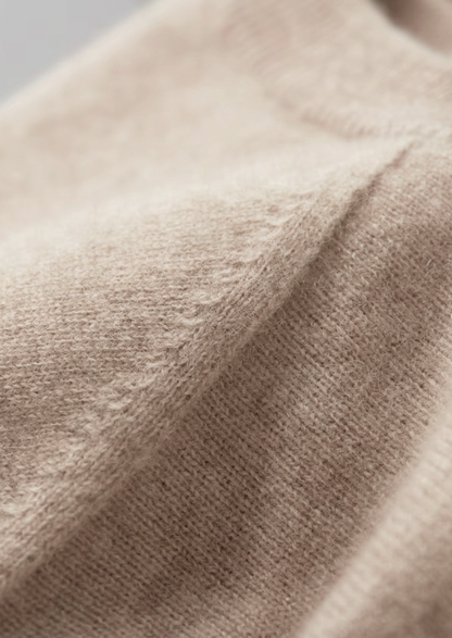 Premium Cashmere Classic Crewneck T-Shirt - Ivory Mocha - photo 3