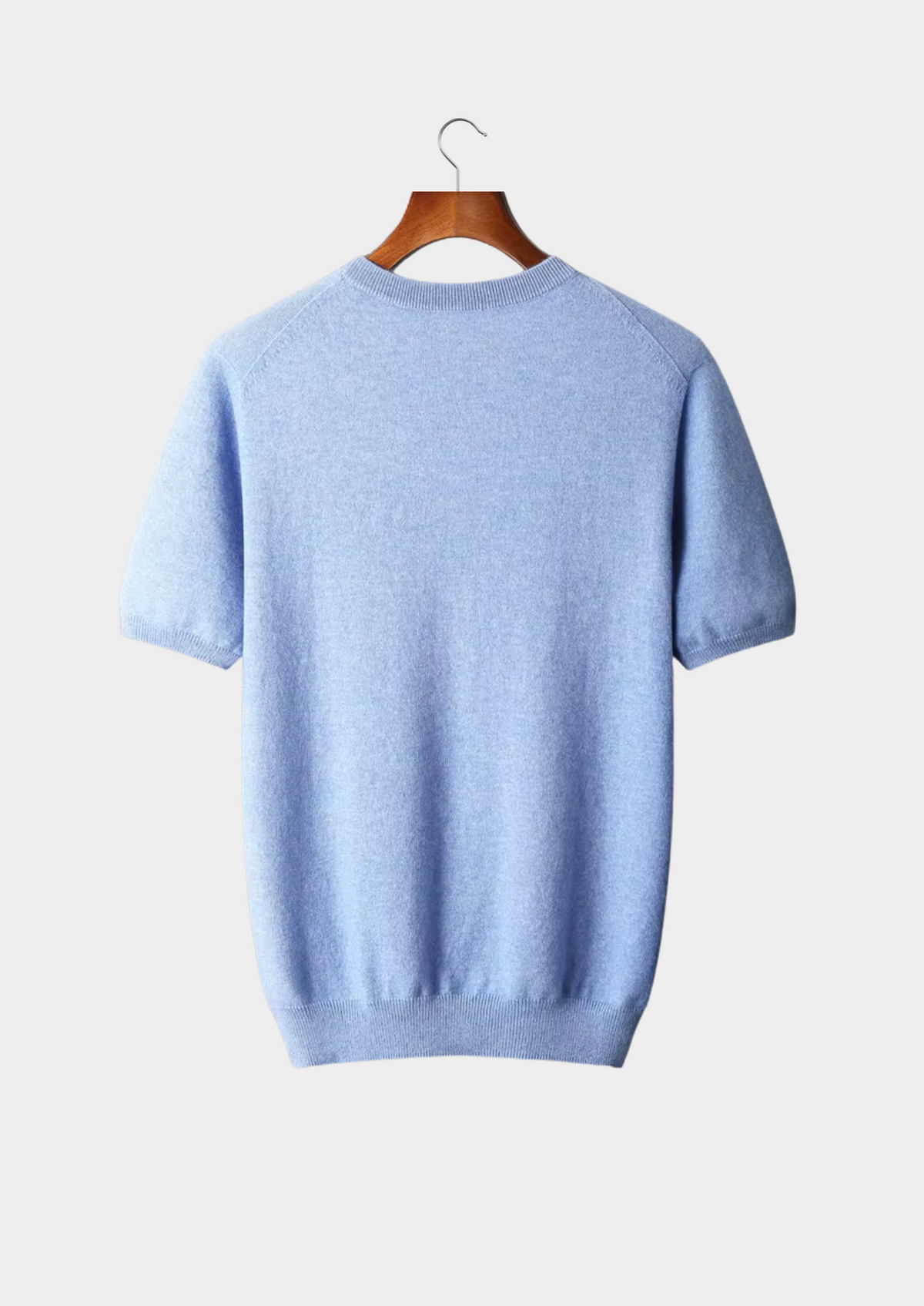 Premium Cashmere Classic Crewneck T-Shirt - Light Beige - photo 20