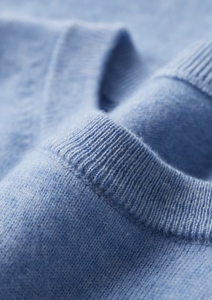 Premium Cashmere Classic Crewneck T-Shirt - Light Beige