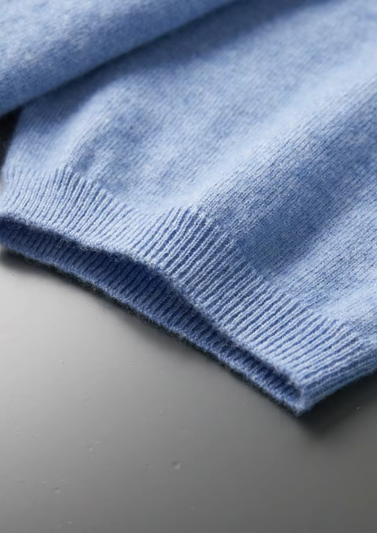 Premium Cashmere Classic Crewneck T-Shirt - Light Blue - photo 5
